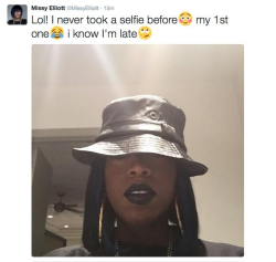 homegirlgenius:  papermagazine:  Missy Elliott Just Tweeted Her Very First Selfie, And Of Course, It’s Better Than Any You’ve Taken  Of course it is 