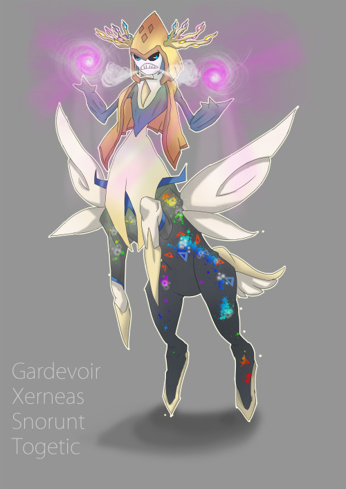 quiet-cub:  all of my 4 way pokemon fusions  