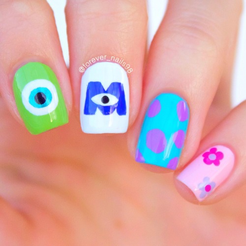 Disney Monsters Inc Nails