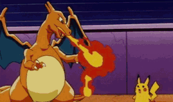 retrogamingblog:  Charizard vs. Pikachu