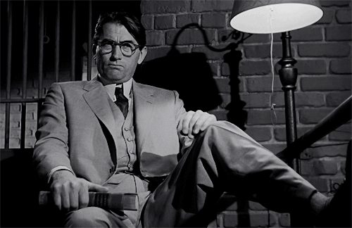 gregory-peck:Gregory Peck in To Kill a Mockingbird (1962) dir. dir. Robert Mulligan