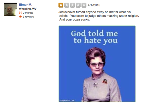 micdotcom:Yelpers let homophobic Indiana pizza shop have it If you publicize your bigoted views