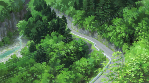 anime-backgrounds: The Wolf Children Ame and Yuki. Directed by Mamoru Hosoda. Created by Studio Chiz