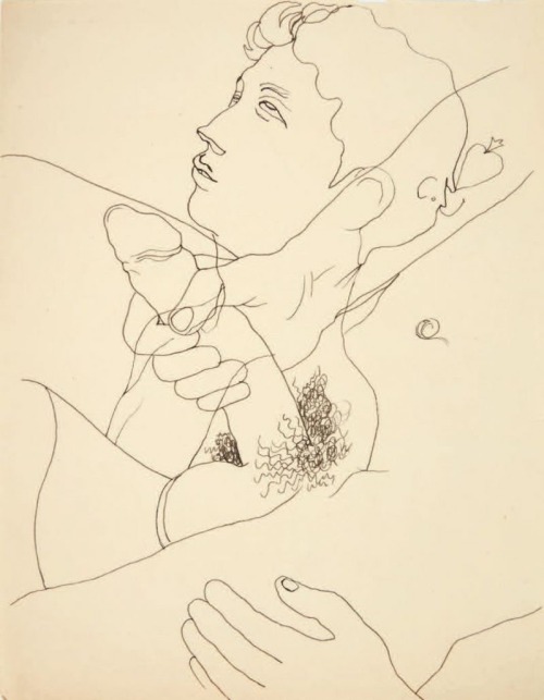 designedfordesire:Sketch (date?), Jean Cocteau (1889-1963)Source: sheerqueer