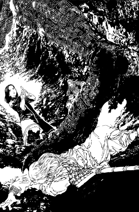     scans of the new versions of shore of the maze and sea god in the east—please don’t reupload these, i took the time to scan and clean them and would appreciate if they don’t end up elsewhere.    