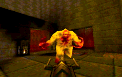 n64thstreet:  Shocking a Shambler with the Thunderbolt in Quake, by id Software/Midway. 