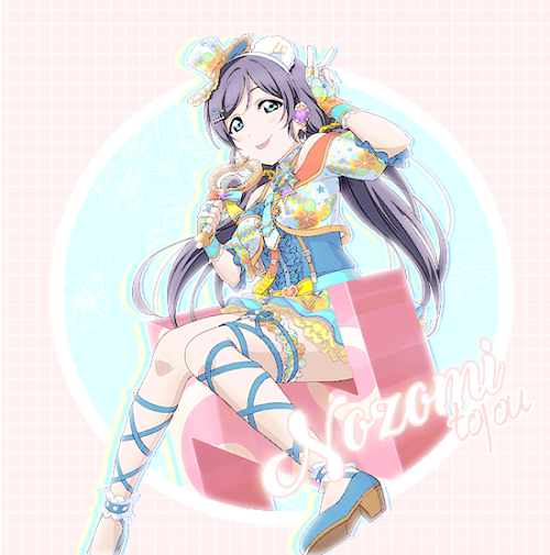 nozouh: ☆*:・ﾟ東條希・ﾟ ♡    → requested by @natchanhime  ♪