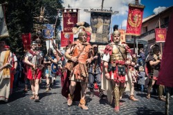 atlasobscura:  Gladiator School: When in Rome, Fight Like a Roman “Are you ready to time travel?” Marcus Valerio Messalla Barbato by day, Pietro Giusti by night, beckons 10-year-old Joshua. The Canadian boy sets his iPad to one side and seizes a rudis