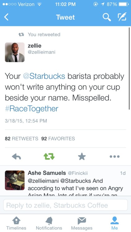onlyblackgirl:No one is buying Starbucks “Race Together” bullshit. 