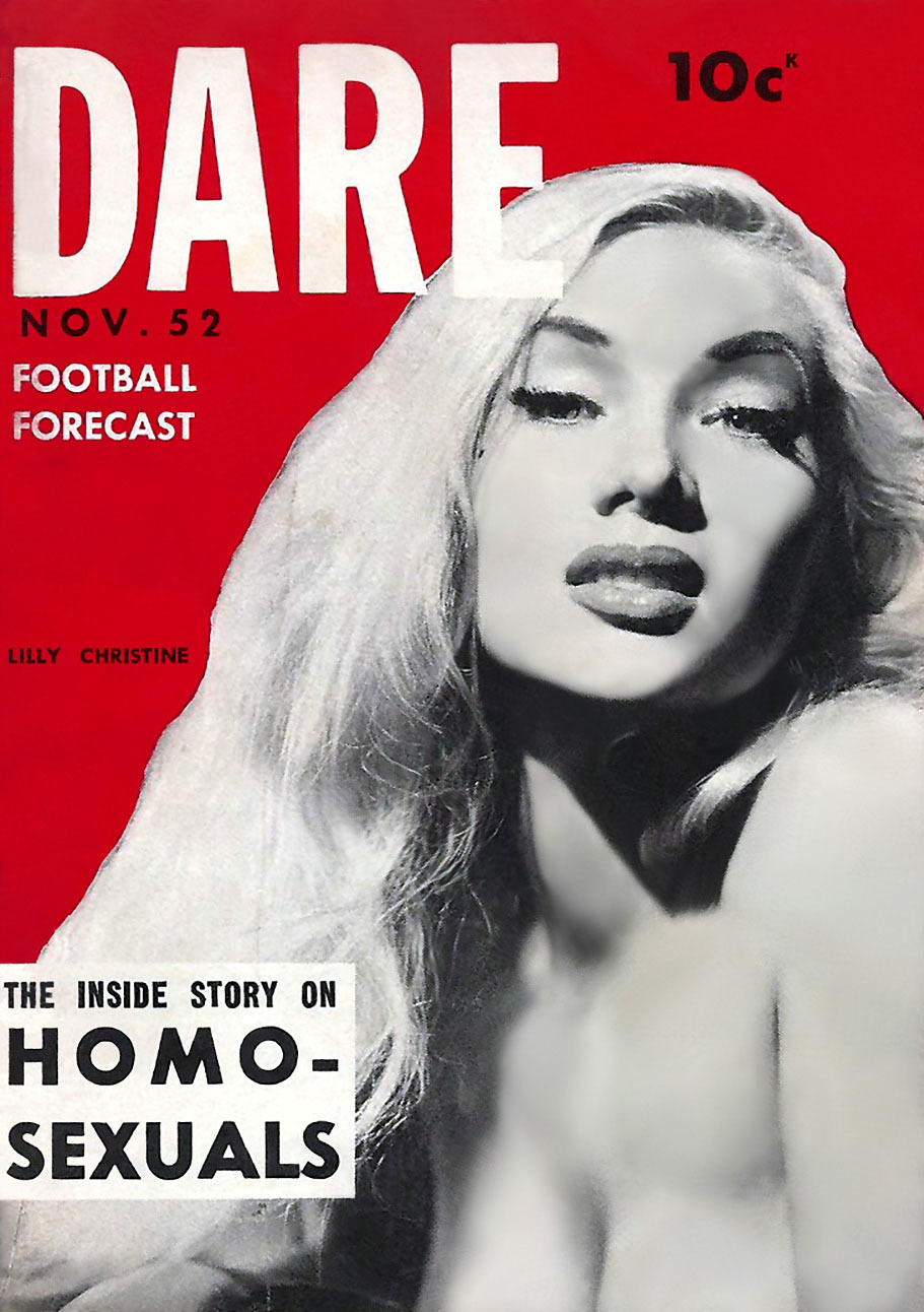 Lilly Christine is featured on the November ‘52 cover of ‘DARE’; a popular