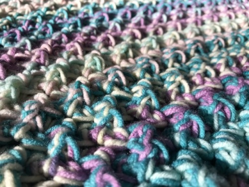 thecakethatknits: And also my current crochet project. Pattern-kaleidoscope crochet blanket Yarn- Ca