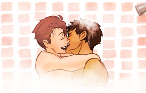 sunsteez:  i think we can safely assume that oikawa sings in the shower, but i’d like to think that whenever they shower together, he gets exceptionally into it, and while it starts out as a sweet serenade for iwaizumi, it quickly turns into him belting