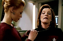 sapphicstartrek:Top 15 Trek Femslash Pairs as chosen by our followers: #2 Janeway/Seven from VOY