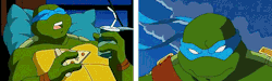 leadernerdo:  TMNT 2k3 Graphics Challenge{1} Turtle → Leonardo“Like Master Splinter said, it’s not the weapon that’s important, it’s the Ninja wielding it.”