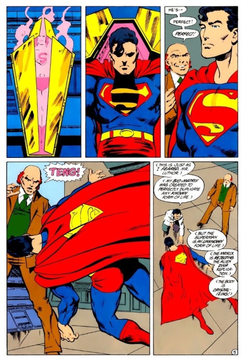 Man of Steel #5, page 5 by John Byrne &amp; Dick Giordano &amp; Tom Ziuko. 1986.