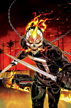 jasjuliet:  afrobot3000:  felipesmithart:  All-New Ghost Rider Issue #2 (Variant) by Felipe Smith  WOW. I’m really loving this design!  HOLY CRAP. 