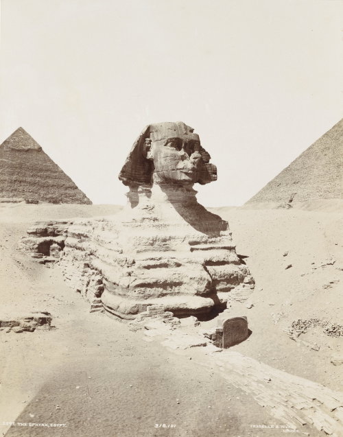 humanoidhistory:The Sphinx and pyramids of Giza, Egypt, photographed by Fradelle & Young.(Univer