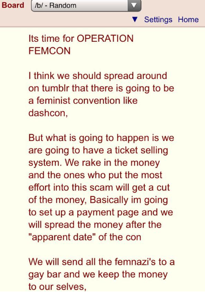 avatar-dacia:  pendulosity:  ATTENTION: Femcon 2015 is a scam. Some users on 4chan