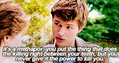 kyliezz:  I’m on a rollercoaster that only goes up my friend- Augustus waters 