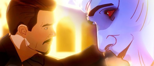 lokiron89: lightneverfades:WHAT IF Jotun Loki and Tony Stark met? FROSTIRON AU x“Hey