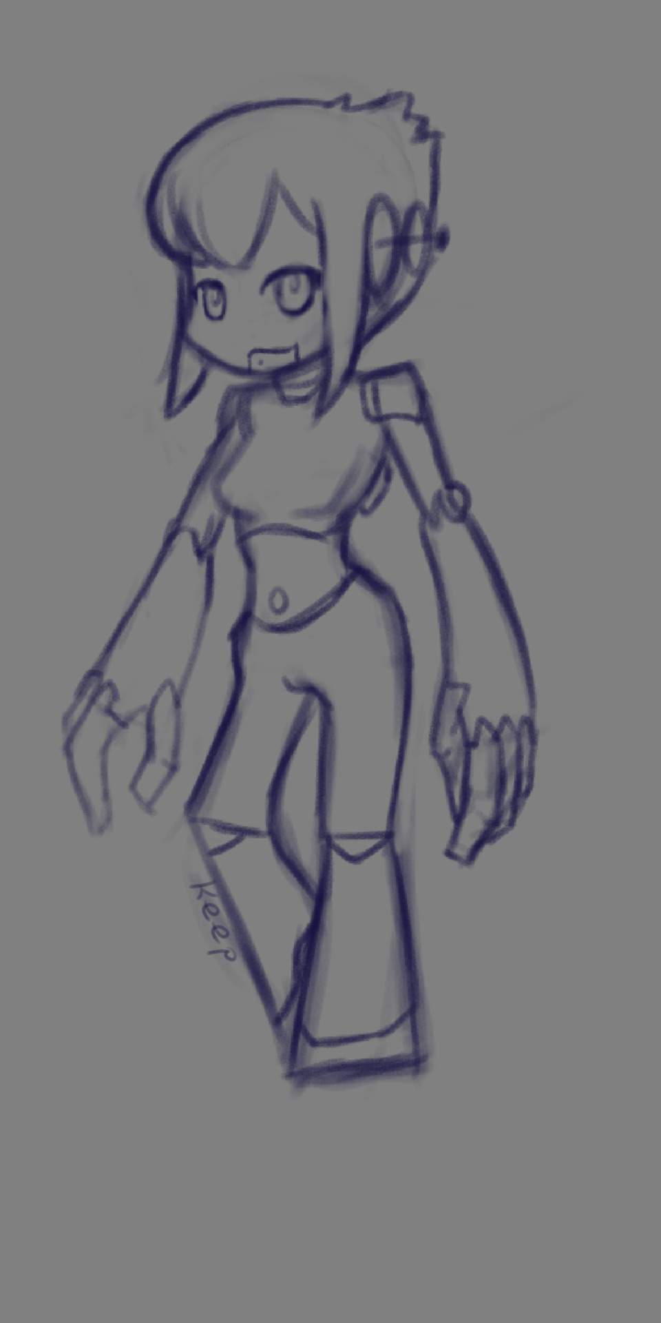 Robo girl doodle!