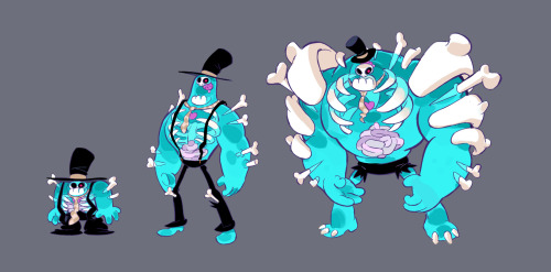 More ideas for my Necromancer character’s homunculus. His size would change depending on how much ec