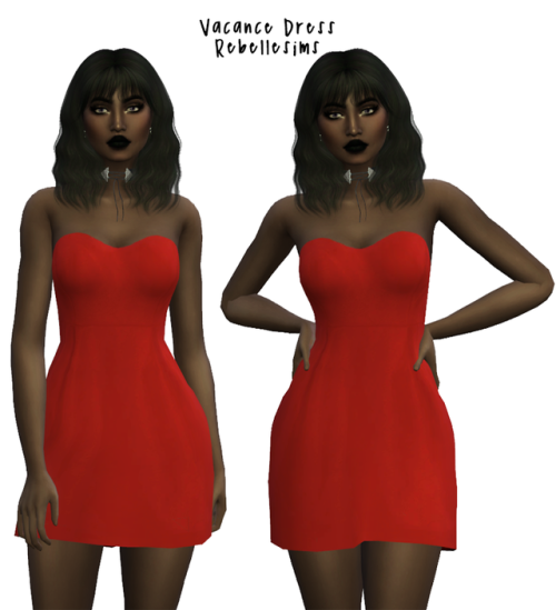 [TS4] Vacance DressI got bored and decided to make a dress, it’s supposed to have some PVC textures 