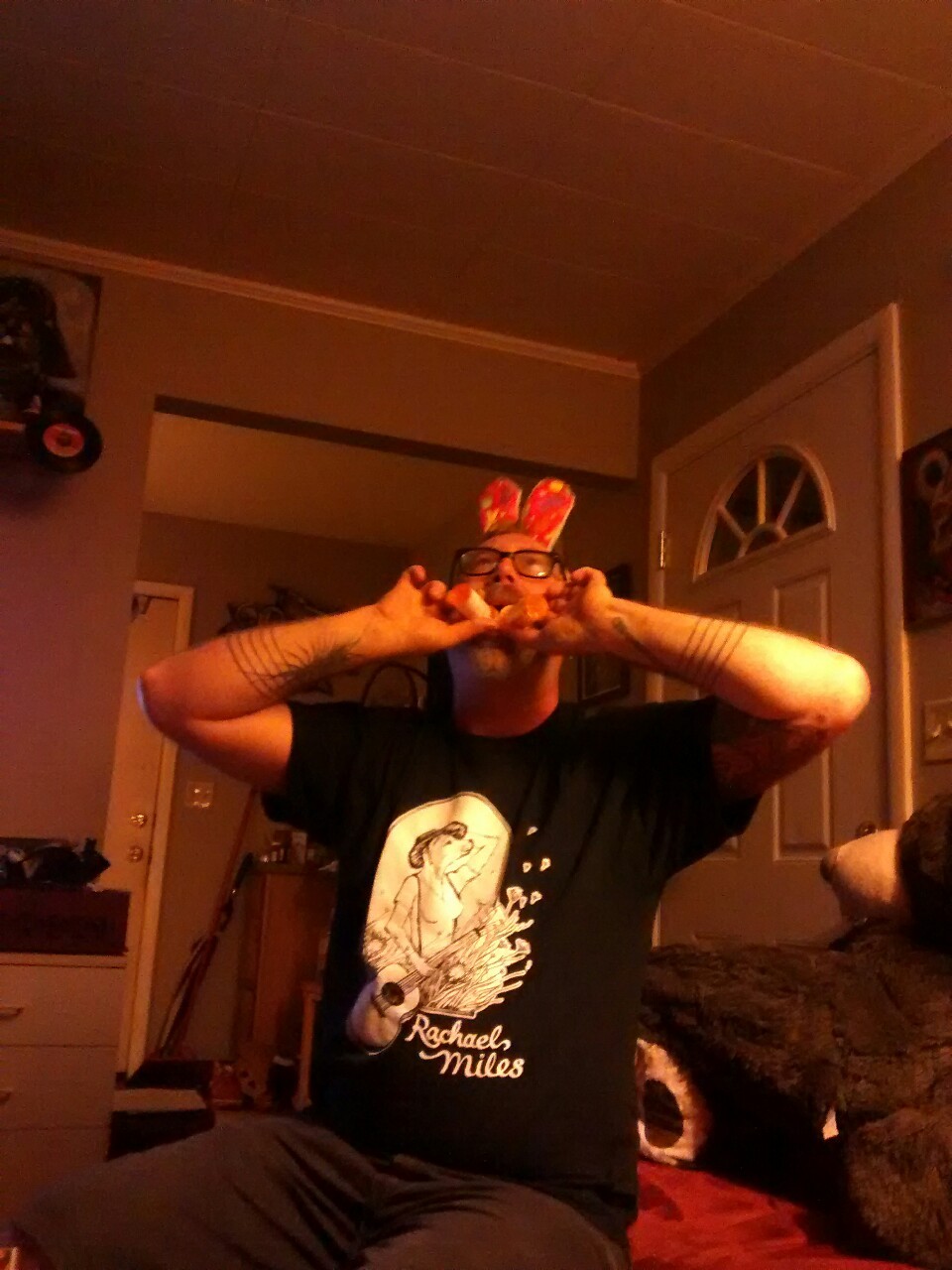 I caught Daddy with my bunny ears on. You&rsquo;re welcome lol @thedoghouse09