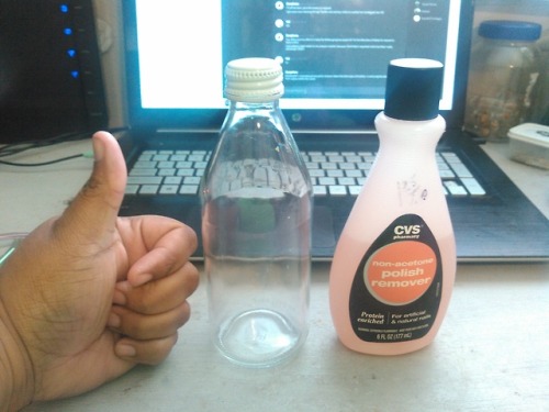 everydayecclecticwitch: WITCH TIP! Nail polish remover gets that damn glue off glass bottles after y