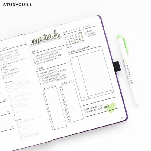 happy pi day! here&rsquo;s my blank march set-up. my plan with me video that includes both march