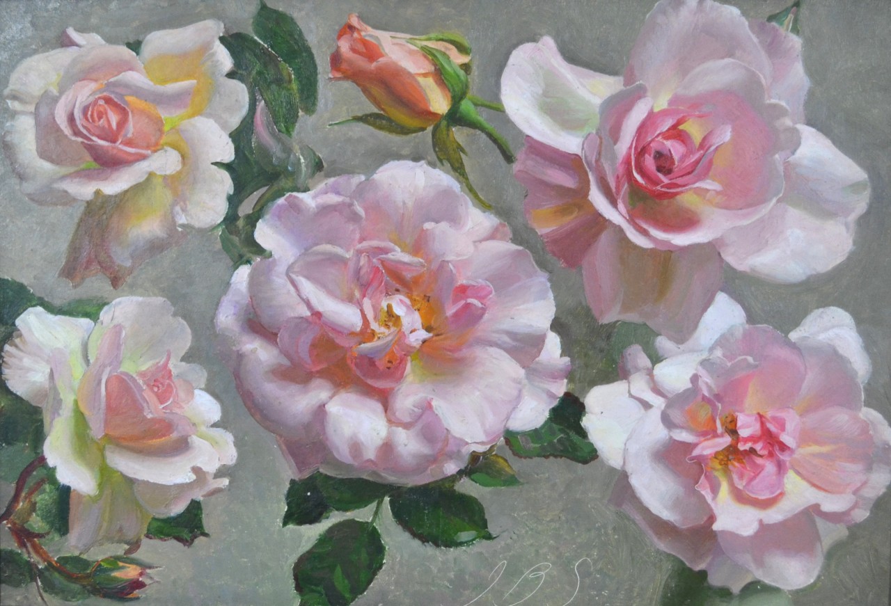 art-and-things-of-beauty:  John Bulloch Souter (1890-1971) - Studies of roses, oil