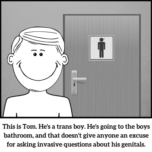 sexedplus:Bathrooms should be a safe and comfortable place for all. Don’t harass or attacks trans or