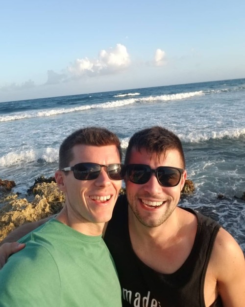 Happy Valentine’s day to this guy right here. Glad to be hanging on a beach with a beer in my hand with ya next to me. #valentinesday  (at Grand Oasis Tulum, Riviera Maya)