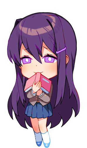 juicebox-sys:Transparent Chibis of Sayori, Natsuki, Yuri, and Monika downloaded from