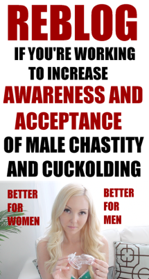 All males should be locked in chastity. All keys should be held by Superior Females. Better for men. Better for women. Better for the planet.  Follow my original chastity captions at:SFW: https://originalchastitycaptions.tumblr.com/NSFW: http://bit.ly/ori