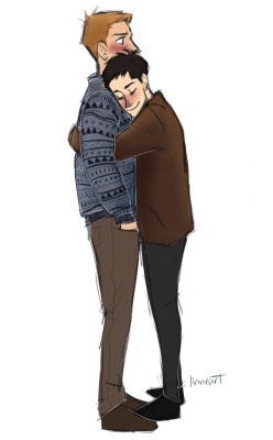 linneart:  borrowing each other’s jacketss<33