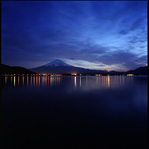 Lake Kawaguchiko at night (HASSELBLAD SWC)