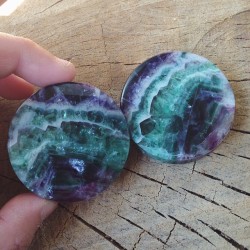 bmamodified:  2” rainbow fluorite. With