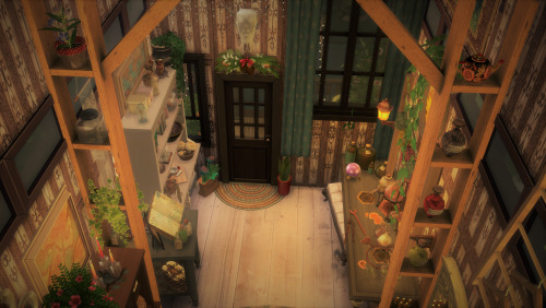 A tiny home on wheels for a traveling potion selling mage~ Just a quick little sims build lol.. 