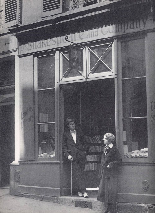 netlex:  James Joyce with Sylvia Beach, founder of Shakespeare and Company, who published Ulysses