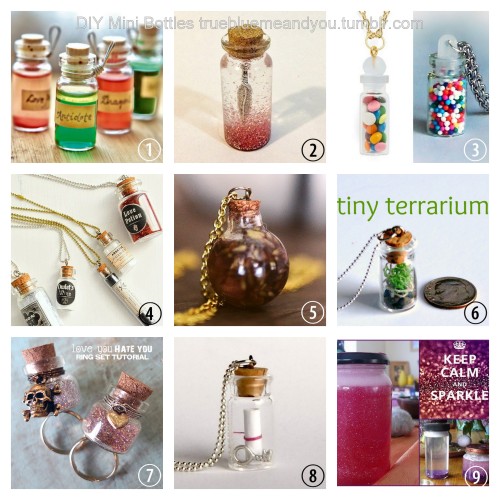 truebluemeandyou:DIY Roundup 9 Mini Bottle Tutorials. Part 1Updated Links 20191. Bottled Potions Tut