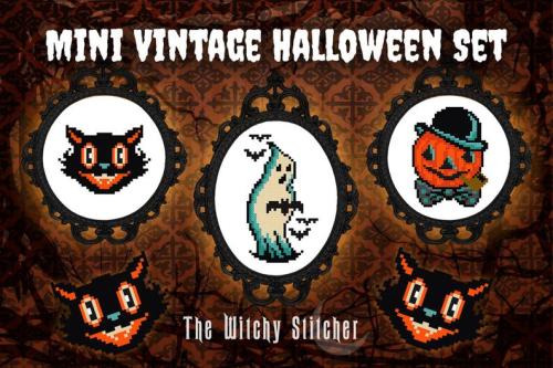 snootyfoxfashion: Halloween Cross Stitch Kits from WitchyStitcher