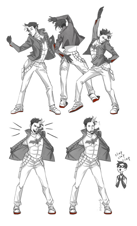 inkydandy: The sensible side of me told me to practice drawing poses for the improvement of my Art a