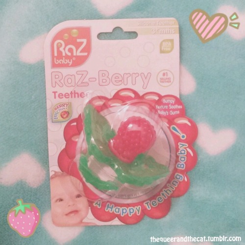 thequeerandthecat:  I found that adorable fairy berry paci for the princess today at babies-r-us! She loves it!✨🌱🌼🍓 