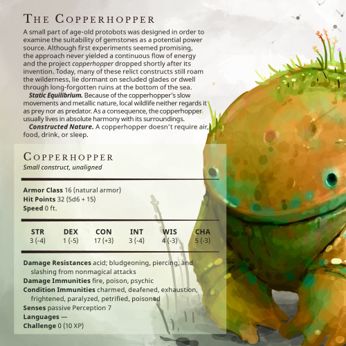 Copperhopper – Small construct, unalignedEach series of protobots was developed with a specifi