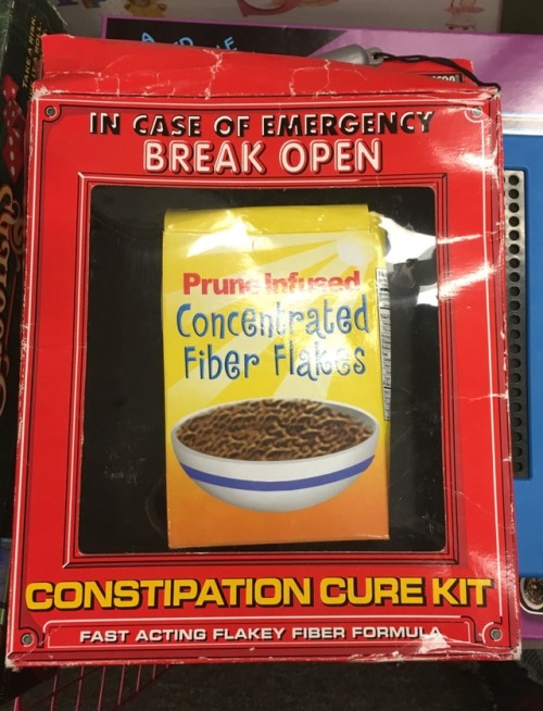 Emergency constipation cure kit.