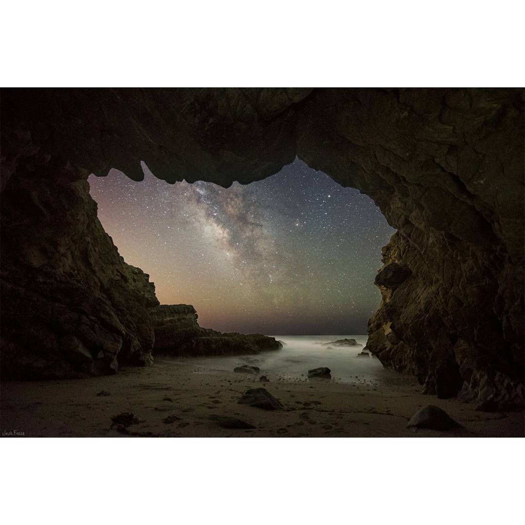 The Milky Way from a Malibu Sea Cave  #nasa #apod #milkyway #galaxy #centralband