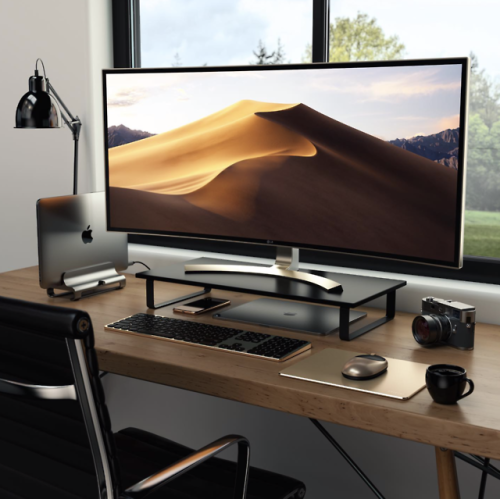Clean workspace outfitted with Satechi accessories