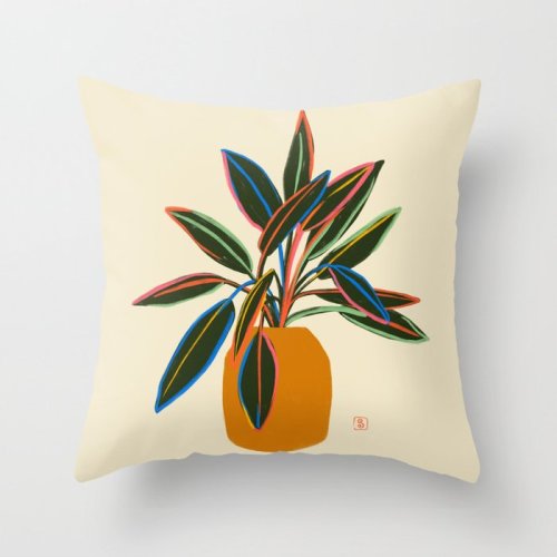 Plant with Colourful Leaves Pillowby sandrapoliakov