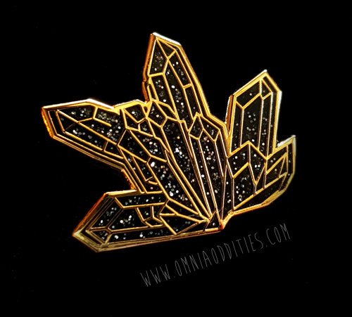 NEW glitter crystal cluster lapel pins available for preorder!www.omniaoddities.com